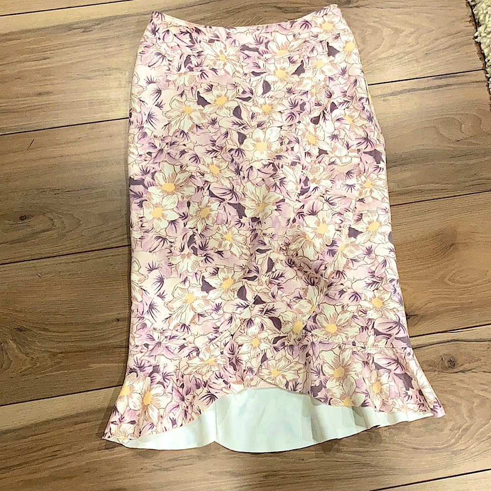 Anthropologie floral skirt